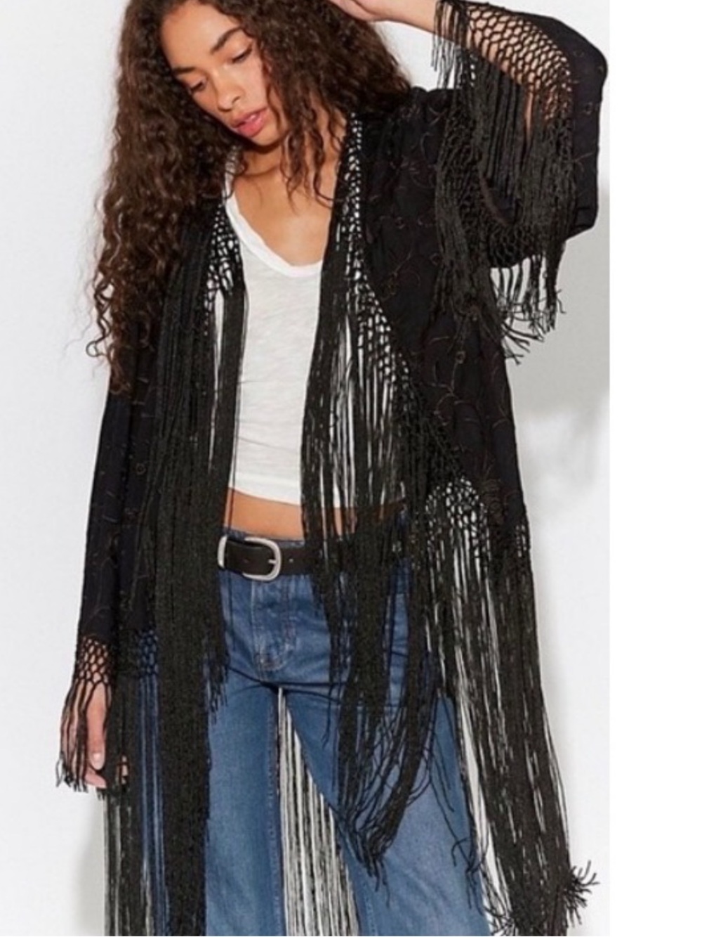 London Nights Piano Duster 
by Free People
NWOT
Color- Bkack